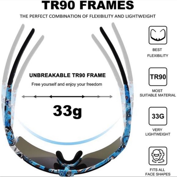 UNISEX Cycling Sunglasses UV400 Baseball Sunglasses for Men OR Women *NEW* - Picture 3 of 7